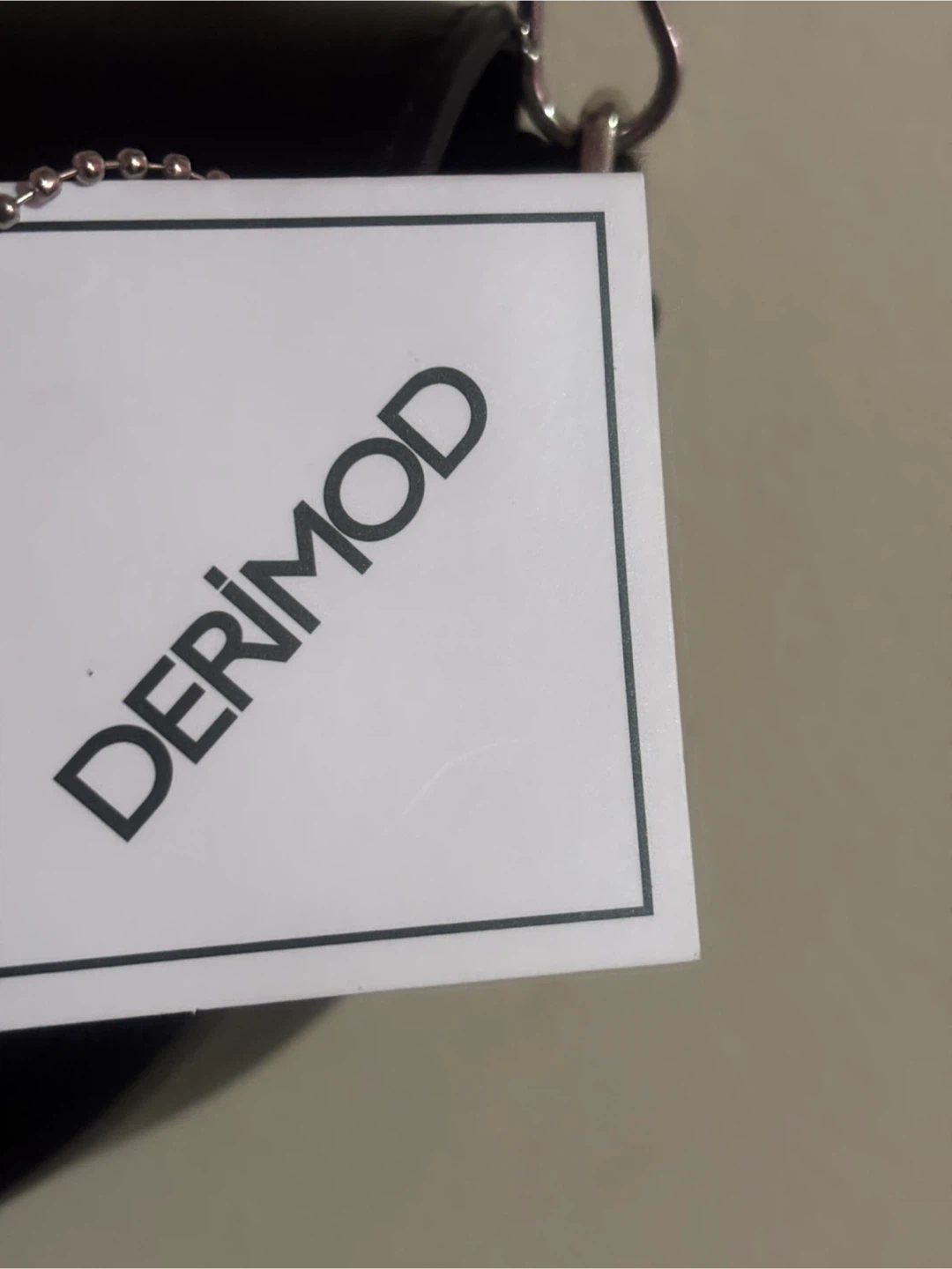 Derimod Black Half Moon Shoulder Bag with Chain Detail - photo 3