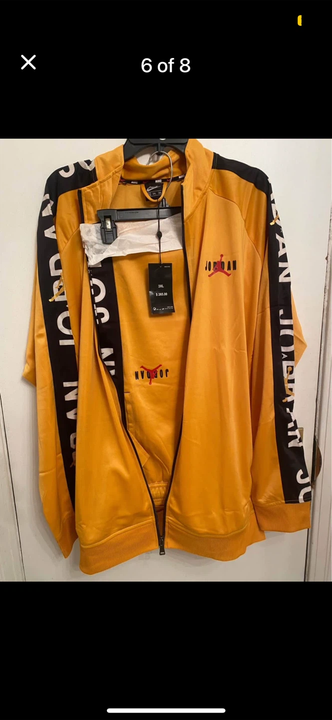 Jordan x Nike Dry-Fit Track suit Yellow/Black 3XL $120