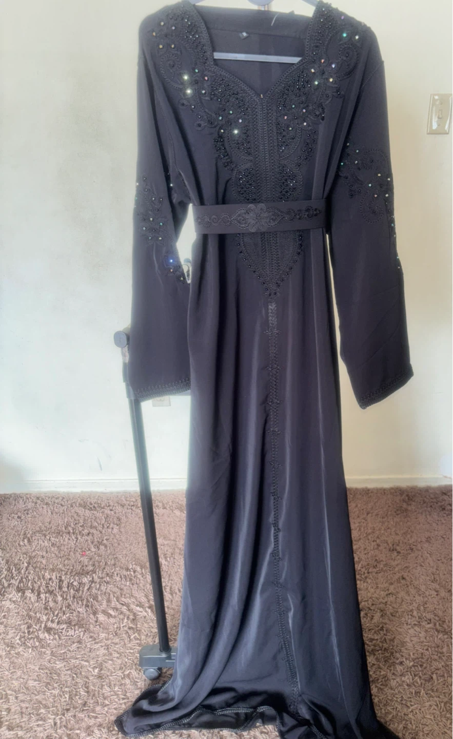 Black Beaded kaftan Dress - photo 5