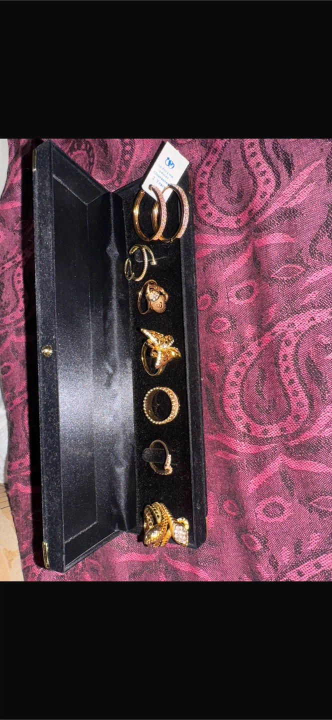 Assorted plated Gold Tone Fashion Jewellery Set with Box - photo 4