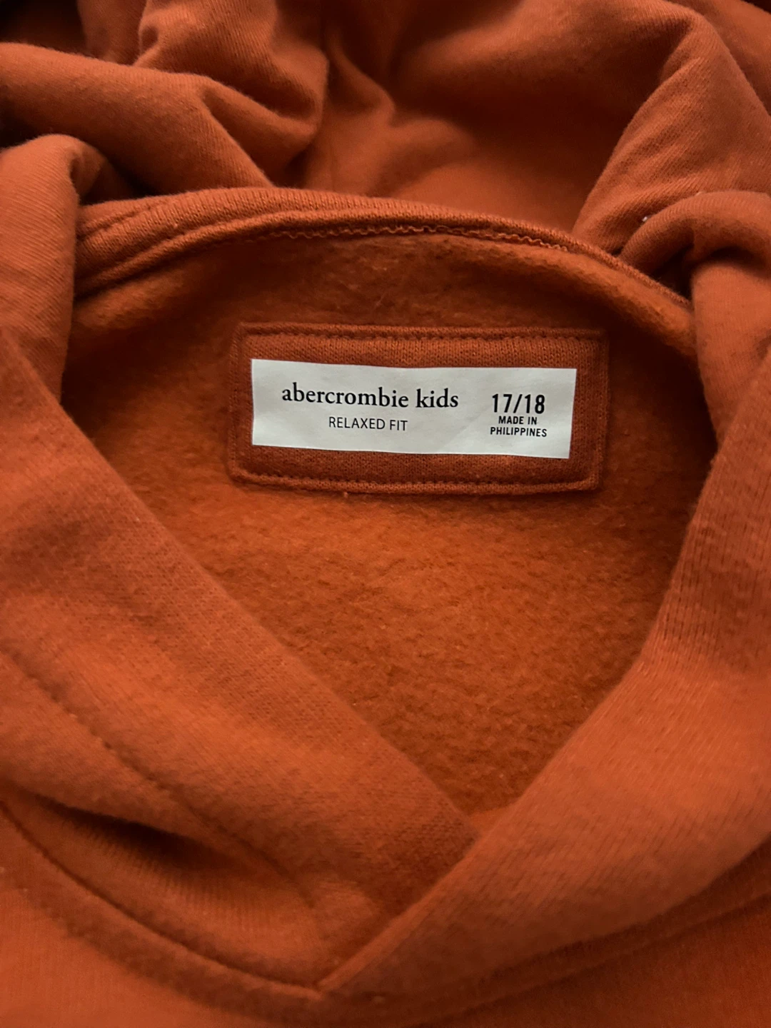 Abercrombie Kids Orange Relaxed Fit Hoodie Size 17/18 - photo 4