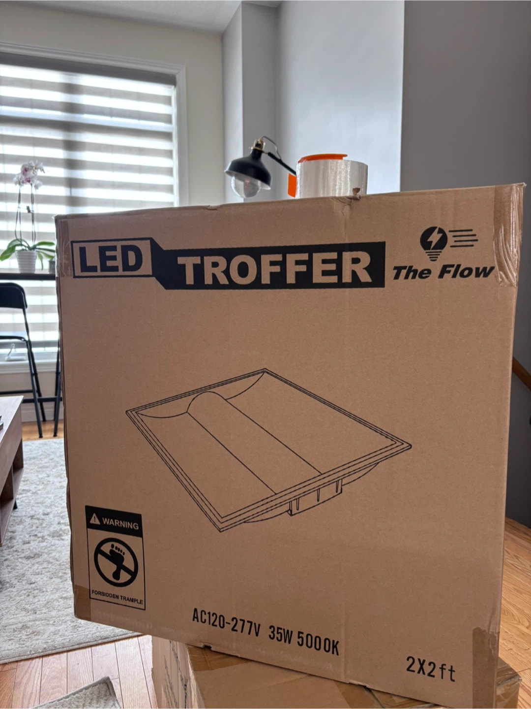 LED Troffer Light Fixture 2x2ft 35W 5000K - photo 2