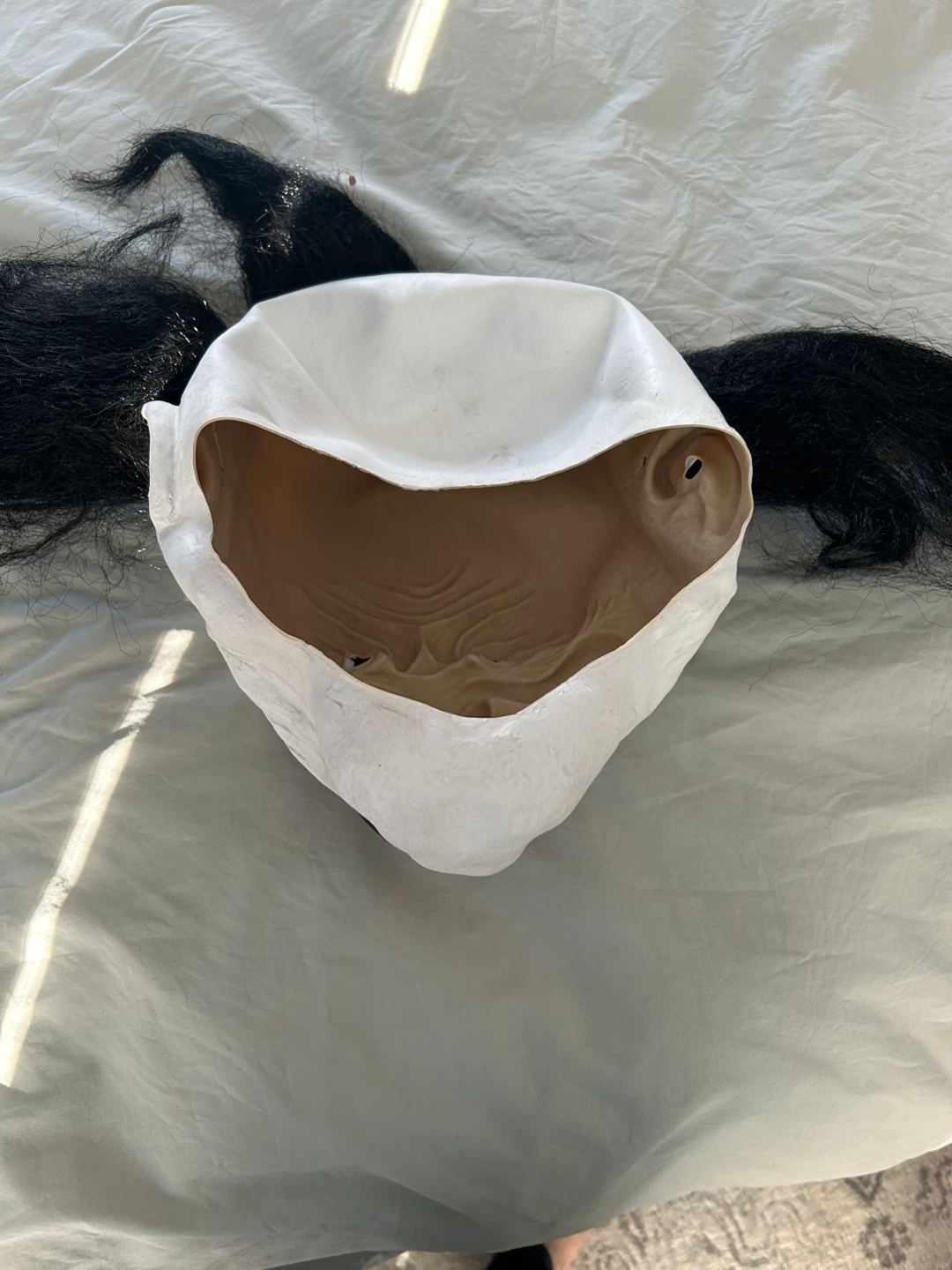 Scary Clown Mask with Black Hair - photo 4