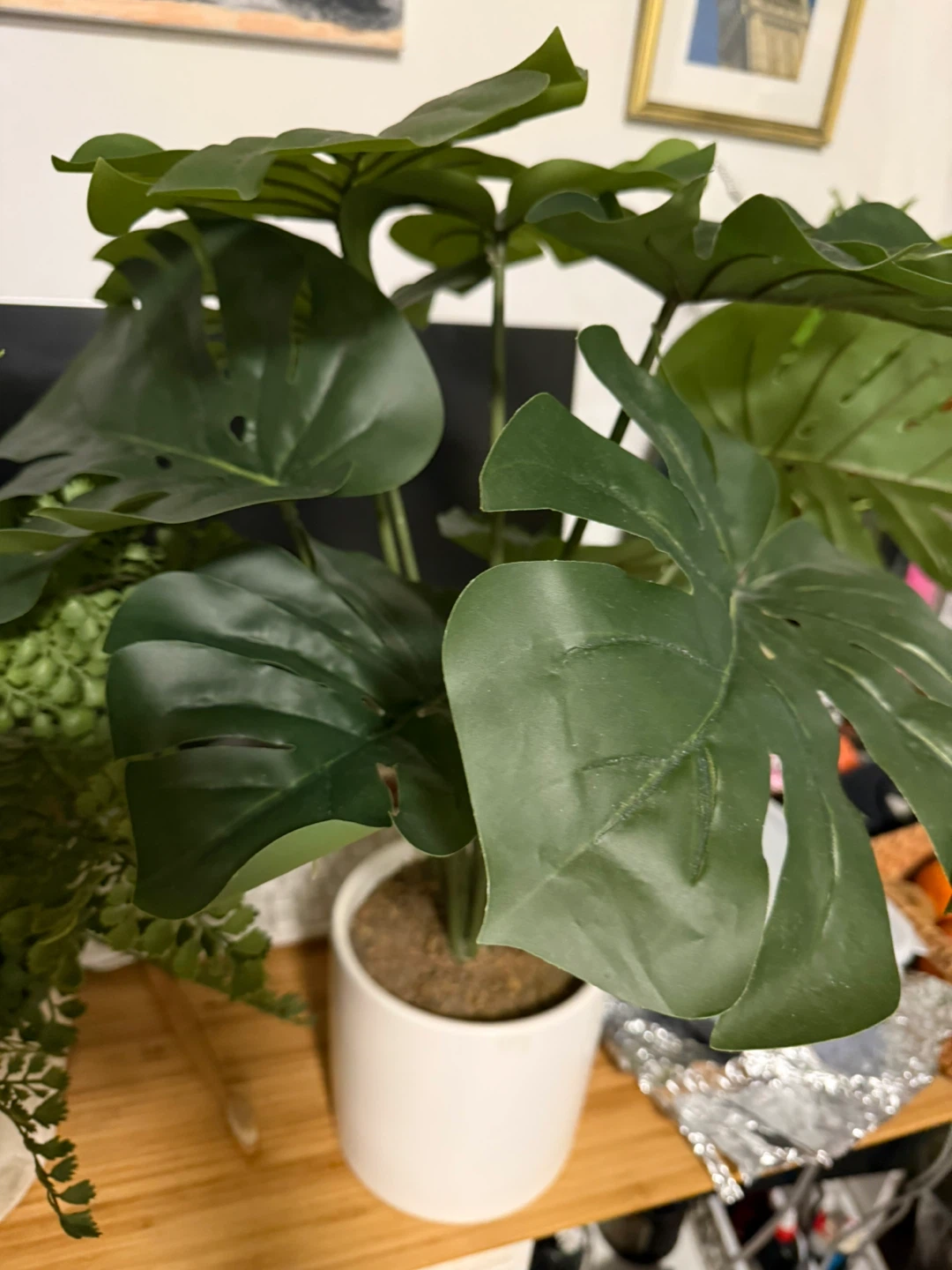 3 Artificial Monstera White Pot+2 - photo 3