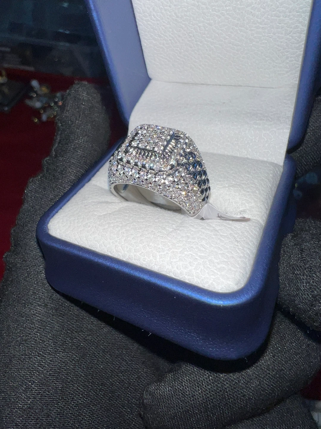 Men's Iced Out Square Ring - photo 2