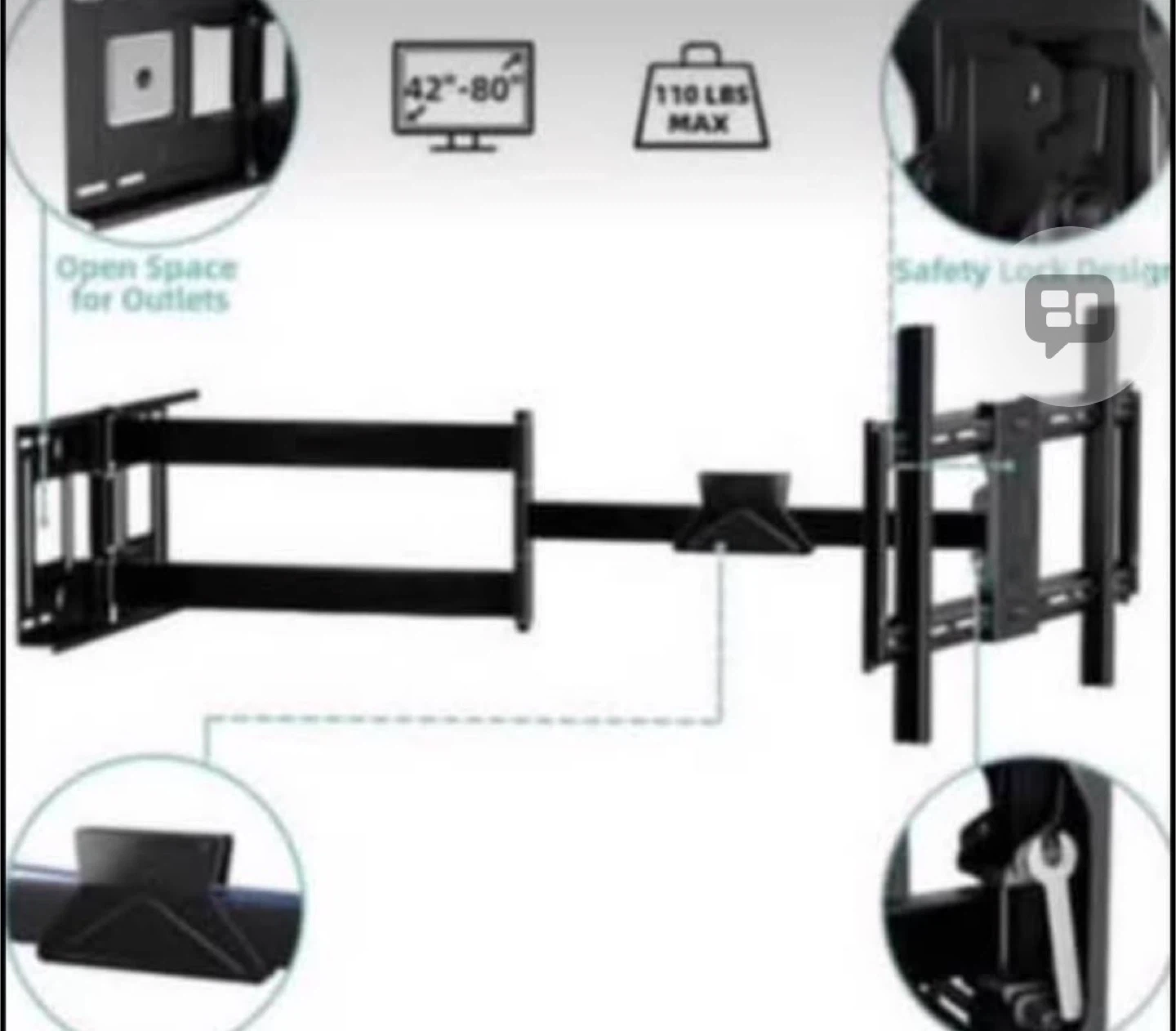 Long Arm TV Wall Mount for 42-80