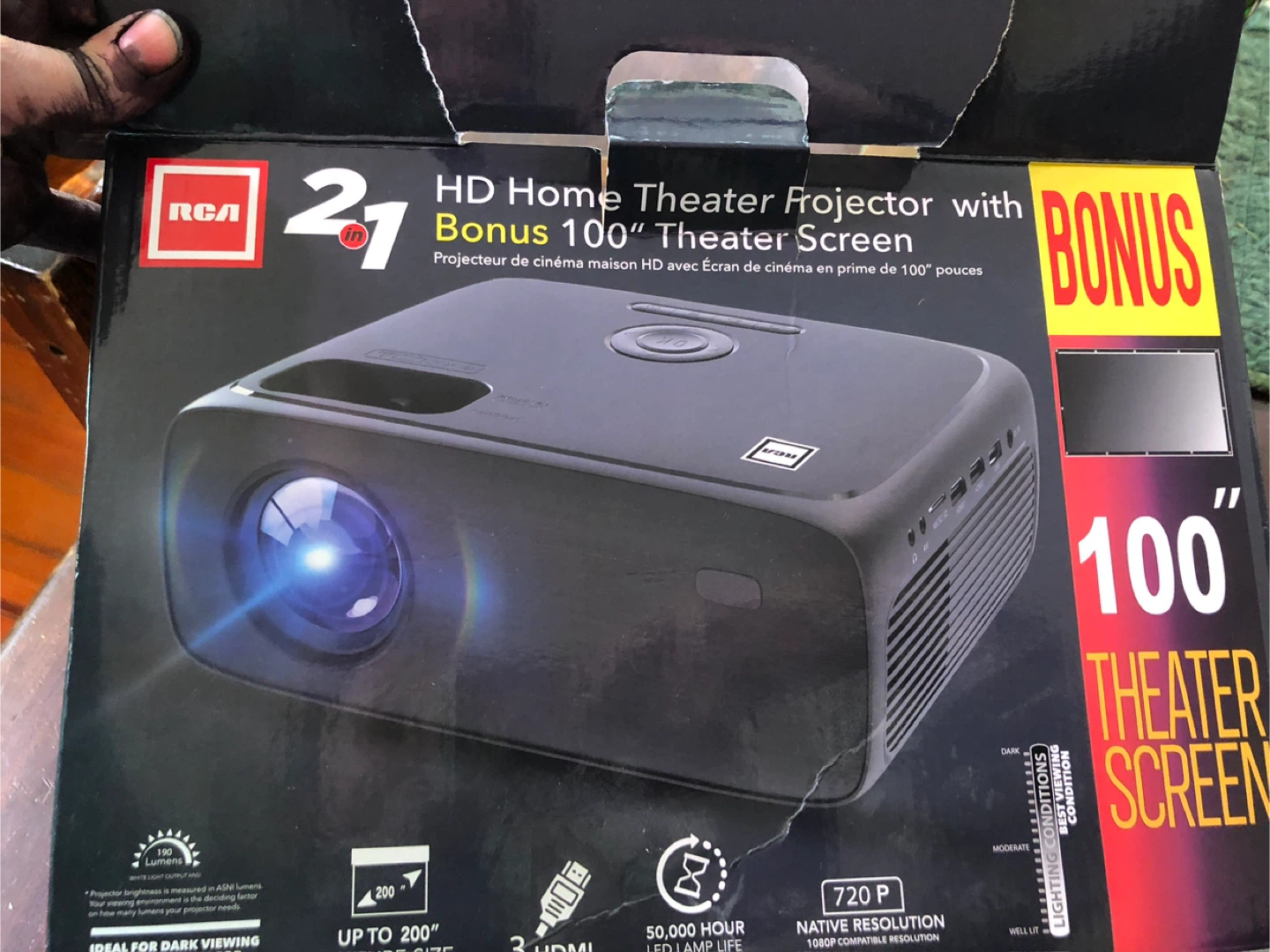 Home Theatre Projector.  (Doesn’t have cord)