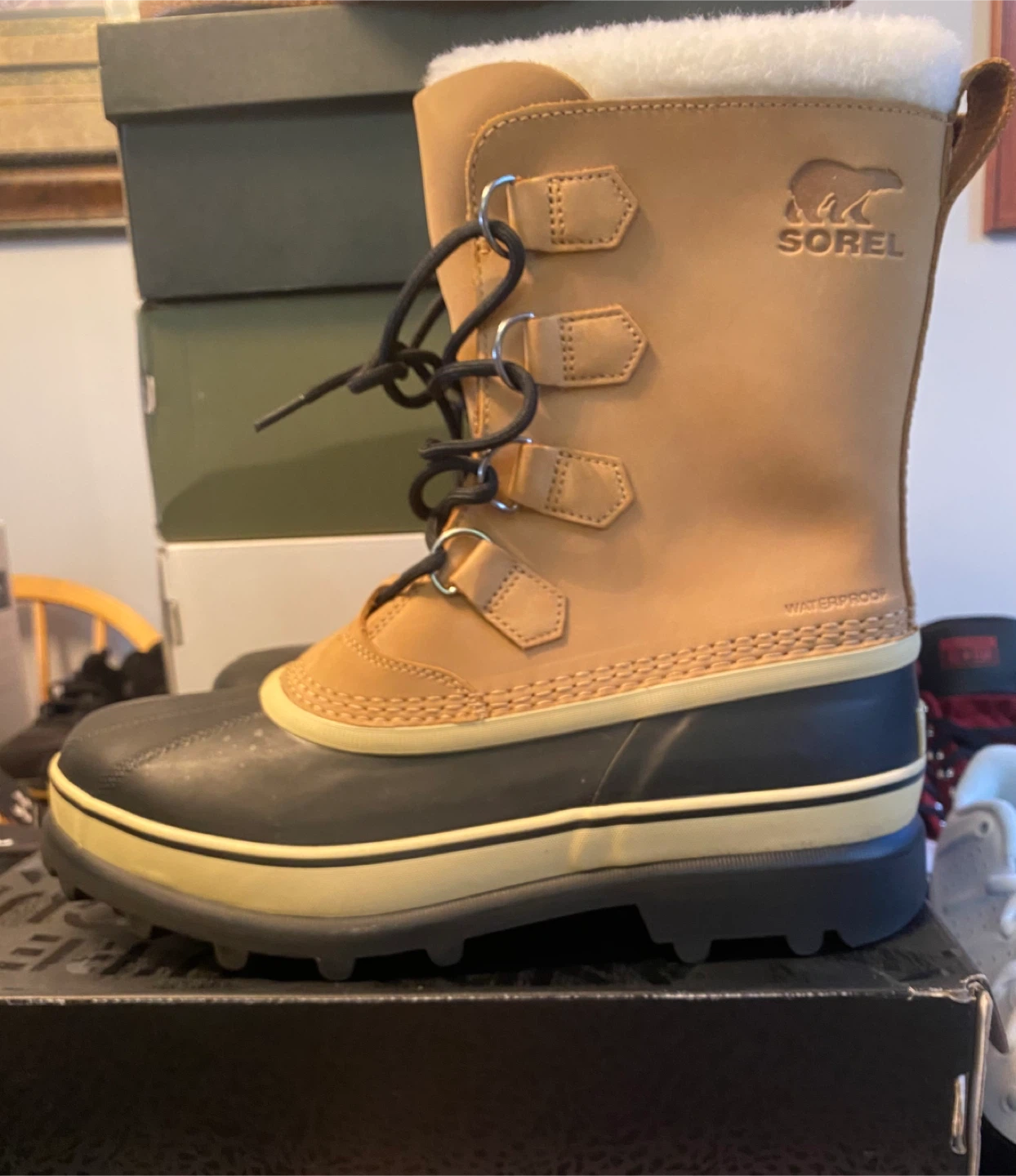 (NEW) Sorel Caribou Leather Winter Boots waterproof $160