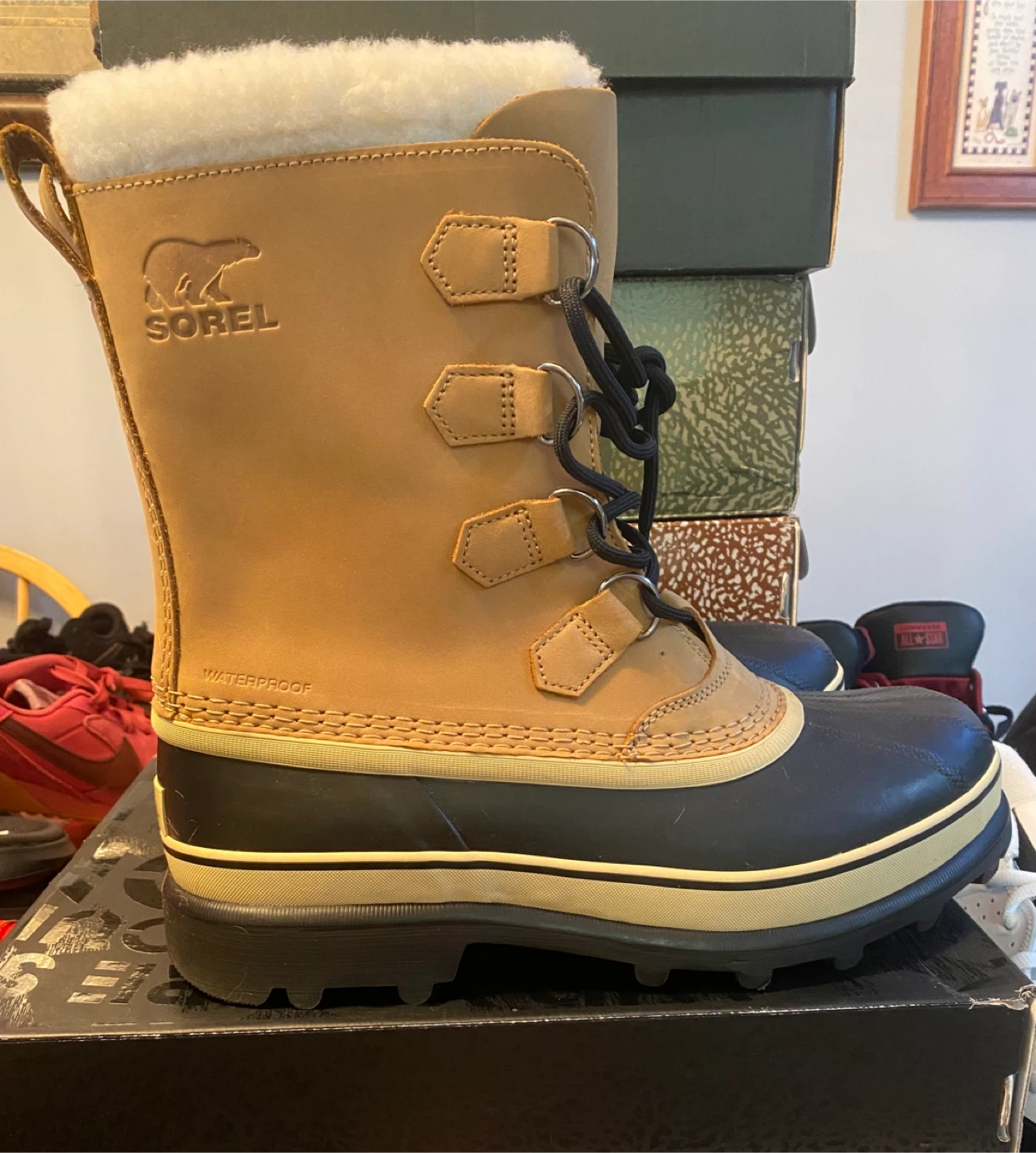(NEW) Sorel Caribou Leather Winter Boots waterproof $160 - photo 2