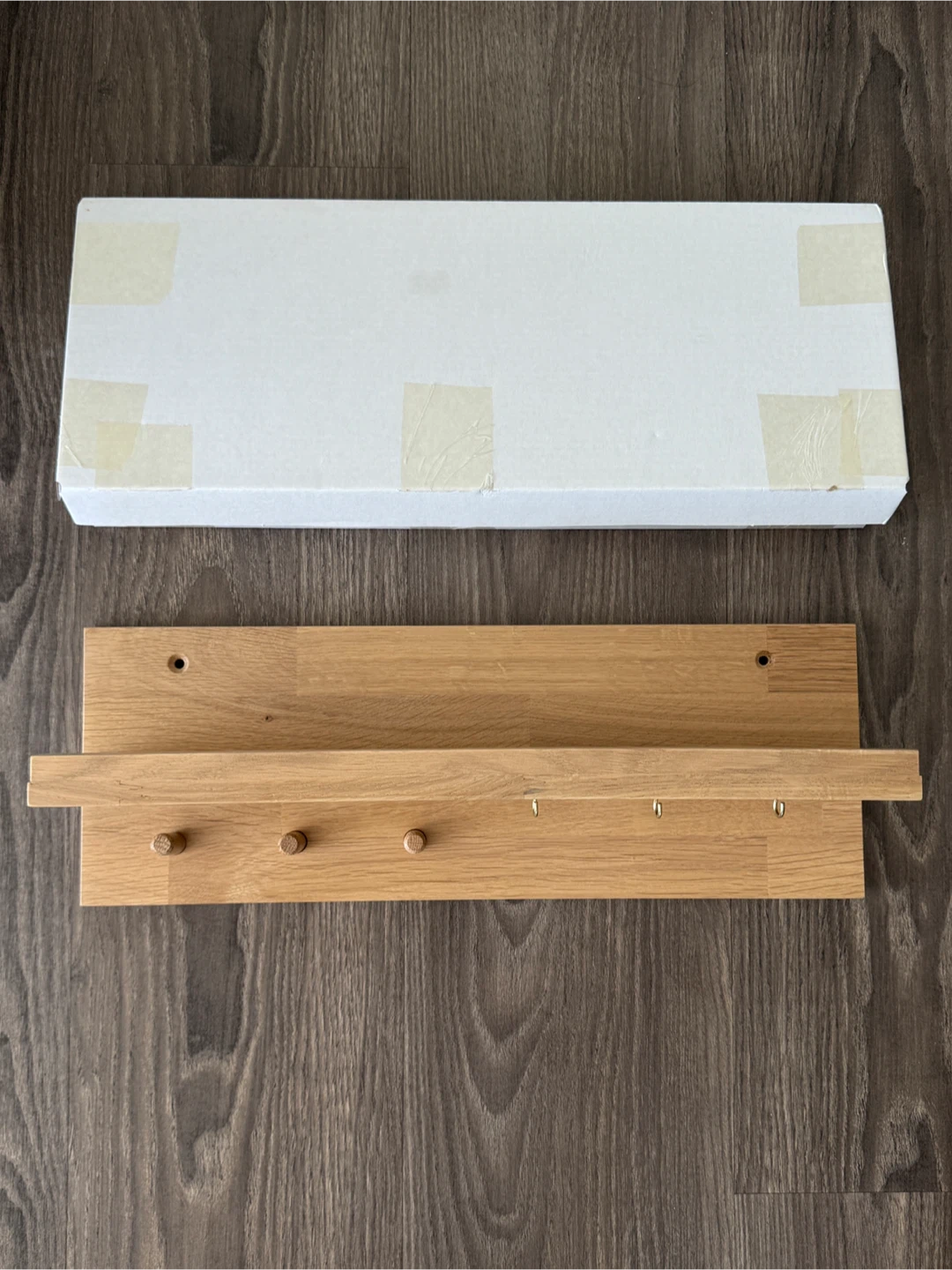 2 x IKEA Wooden Wall Shelf with Hooks HÄSTVISKARE - photo 2