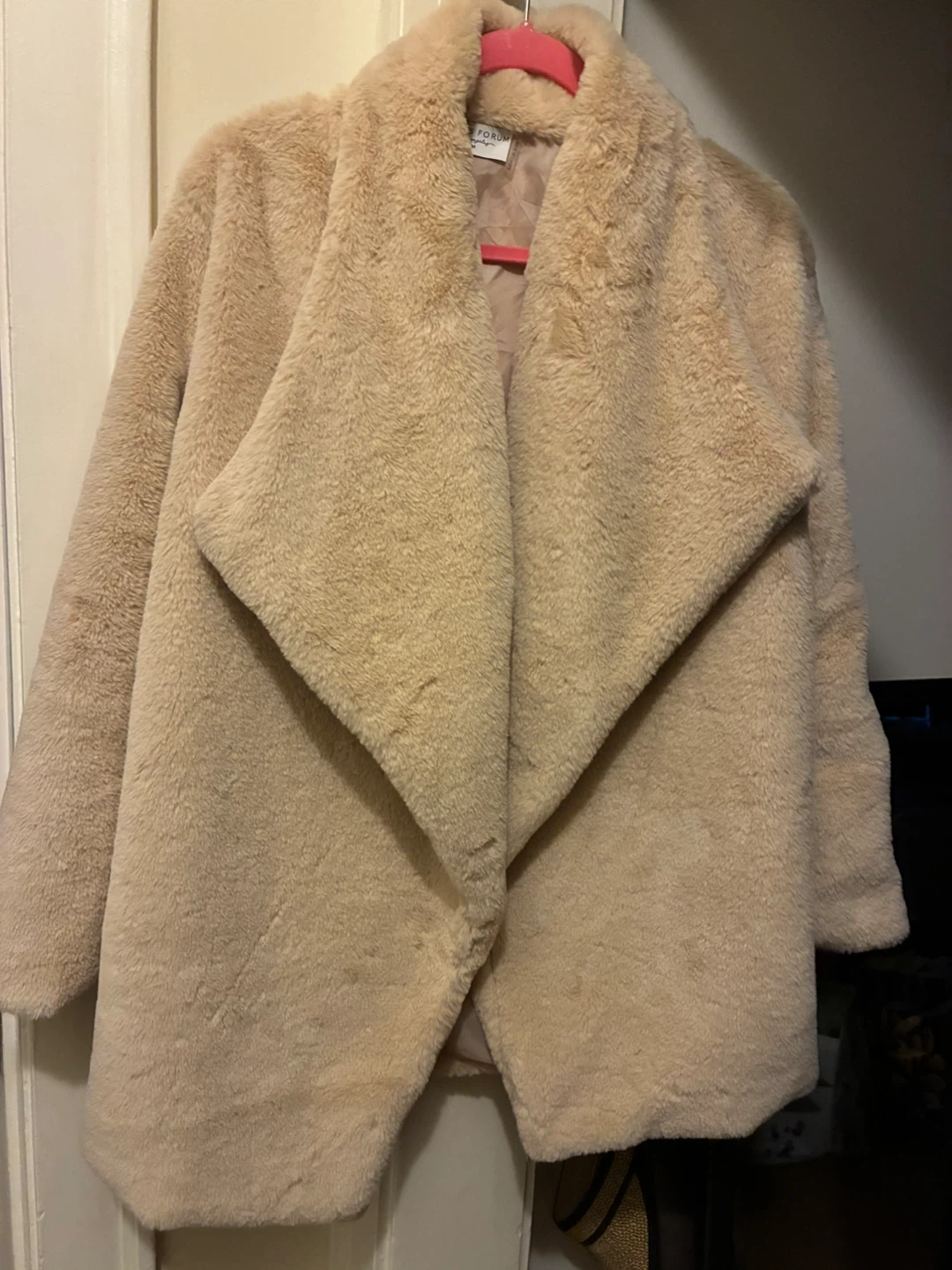 Beige Faux Fur Jacket