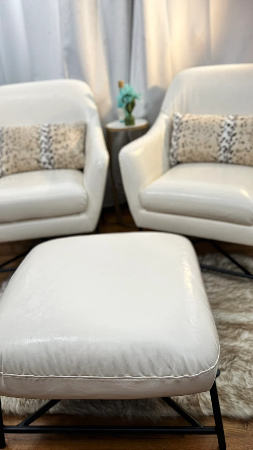 ❣️Set of 2 Accent Chairs with Ottoman (New) 🧡 - photo 3