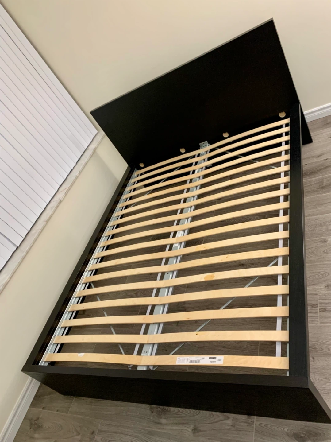 IKEA Black Queen Bed Frame with Slats - photo 4