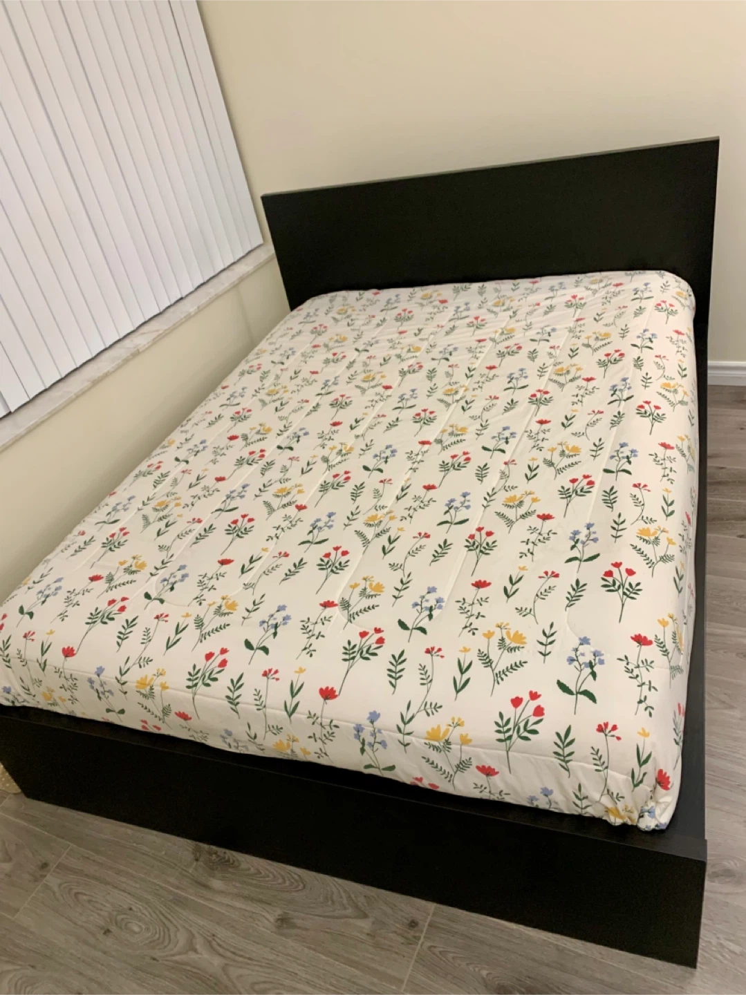 IKEA Black Queen Bed Frame with Slats - photo 2