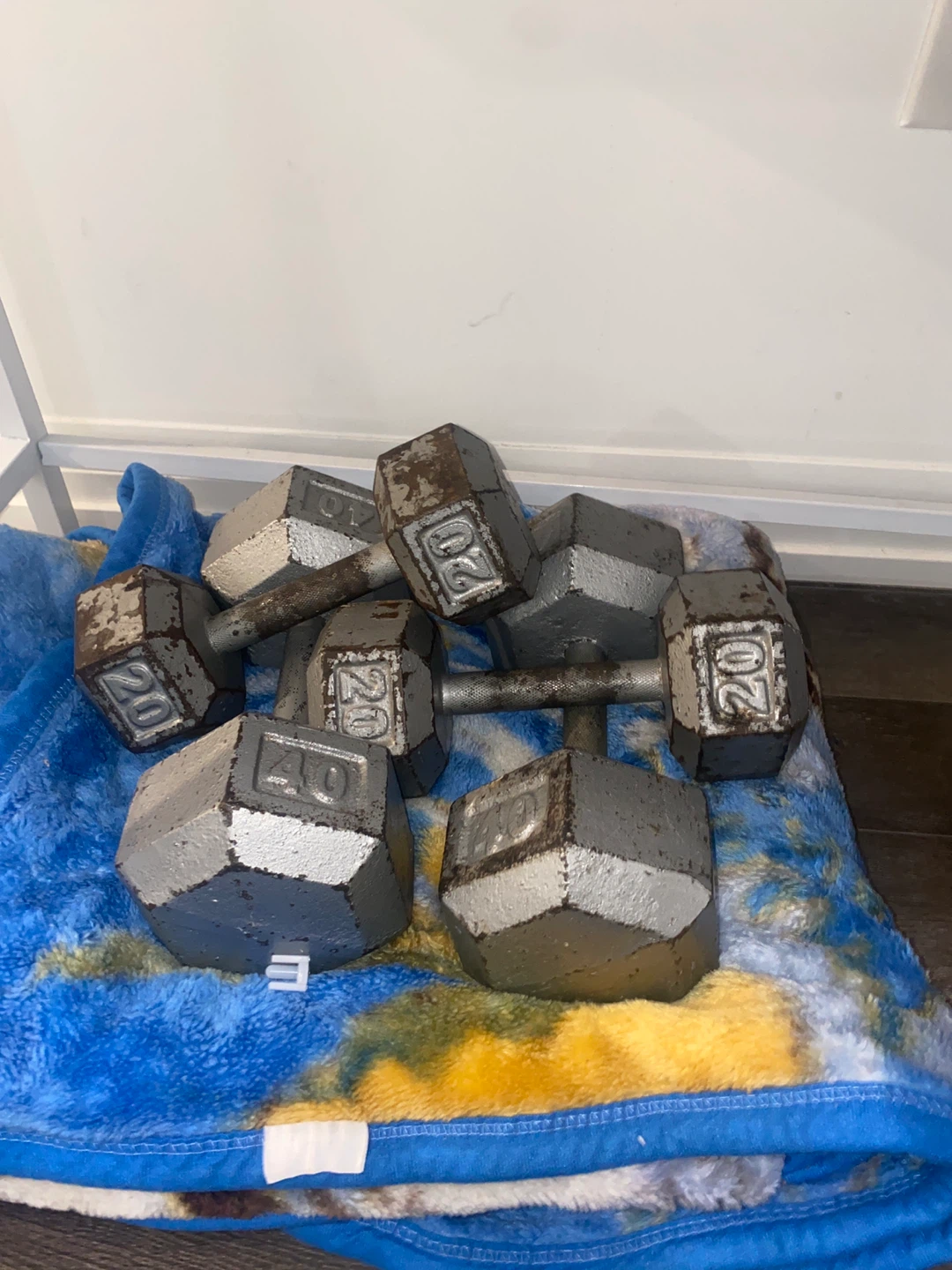 Set of 20lb Dumbbells and set of 40lbs