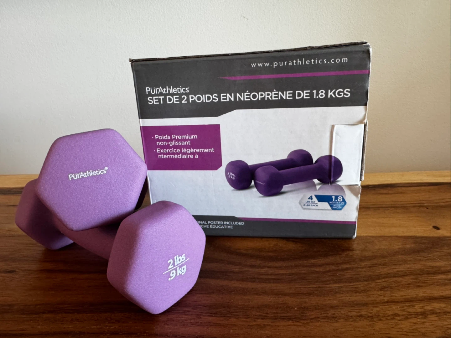 PurAthletics Neoprene Dumbbells Set - 1.8 KGS / 4 LBS