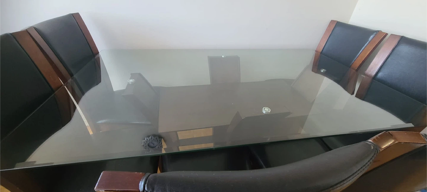 Glass Dining Table Set with 4 Chairs - photo 3