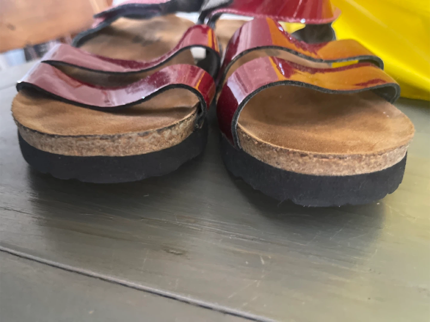Naot Women's Red Patent Leather Sandals Size 37 - photo 3