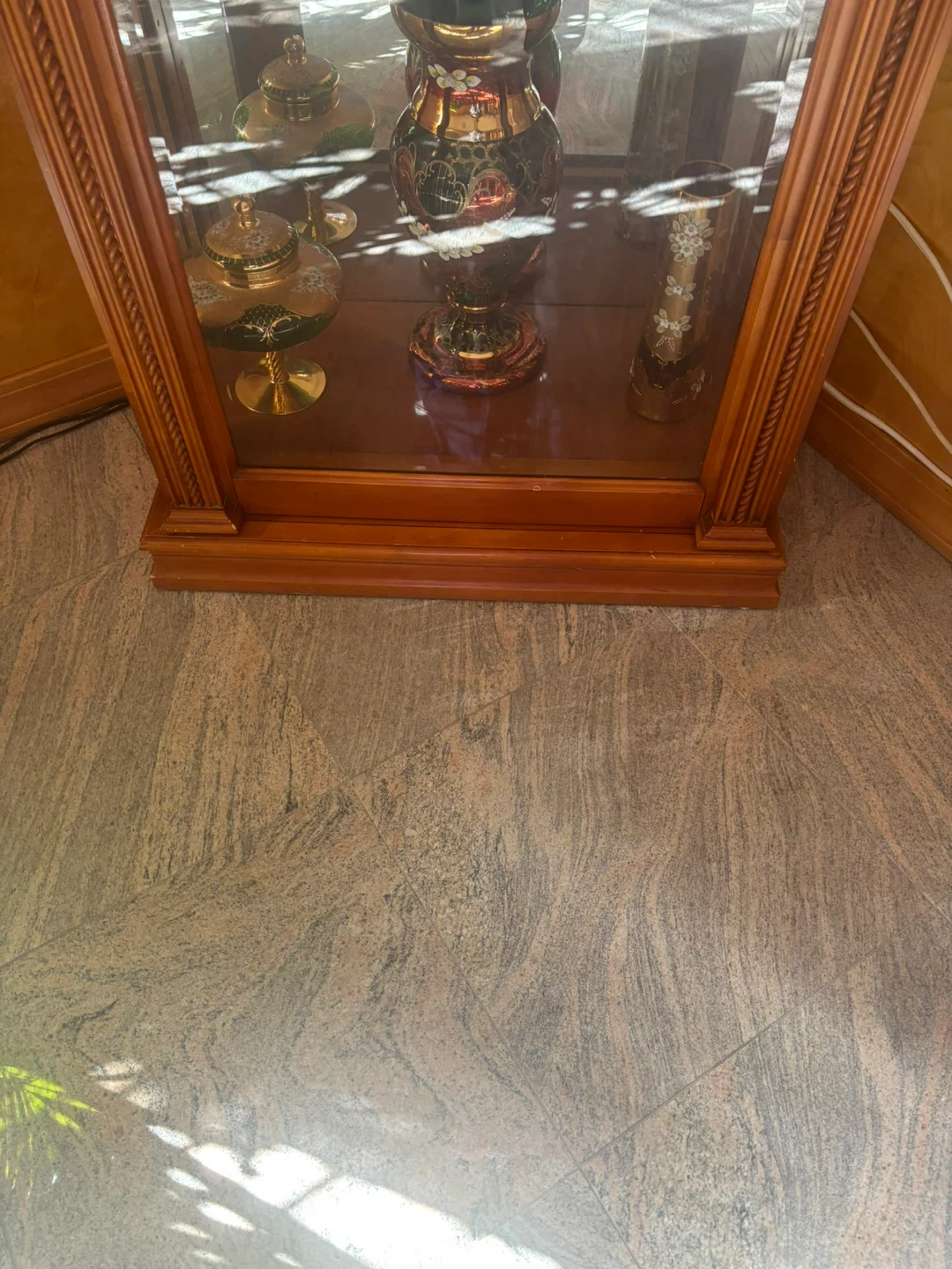Wooden Display Cabinet with Glass Doors - photo 2