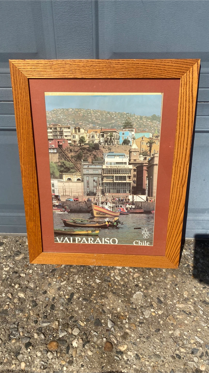 Vintage Valparaiso Chile Framed Print