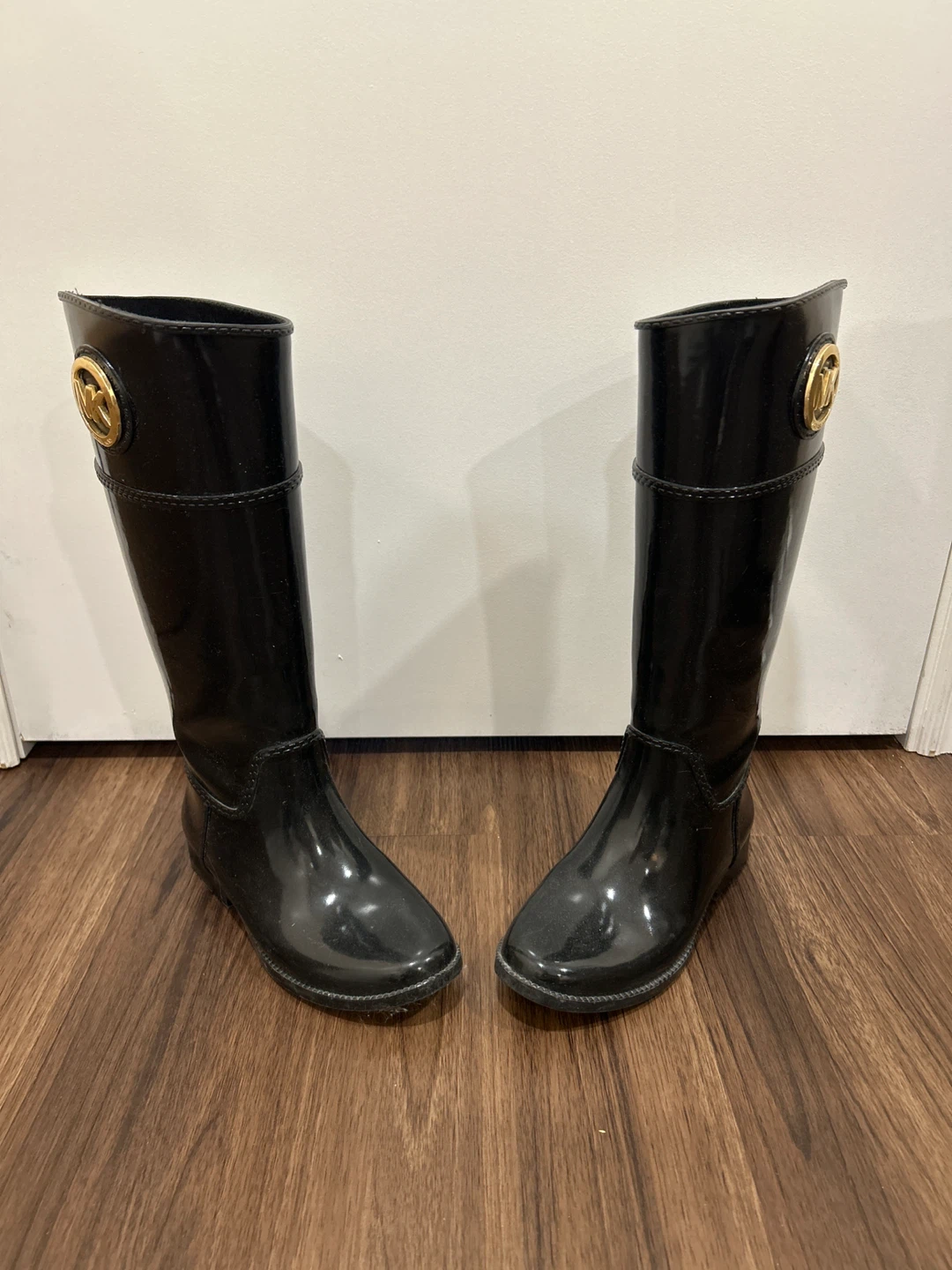 Michael Kors Black Rubber Rain Boots
