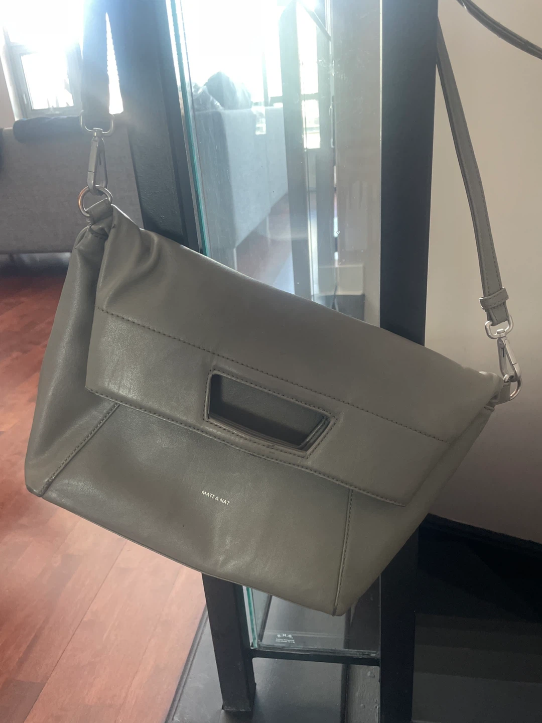 Matt & Nat Khaki Faux Leather Shoulder Bag