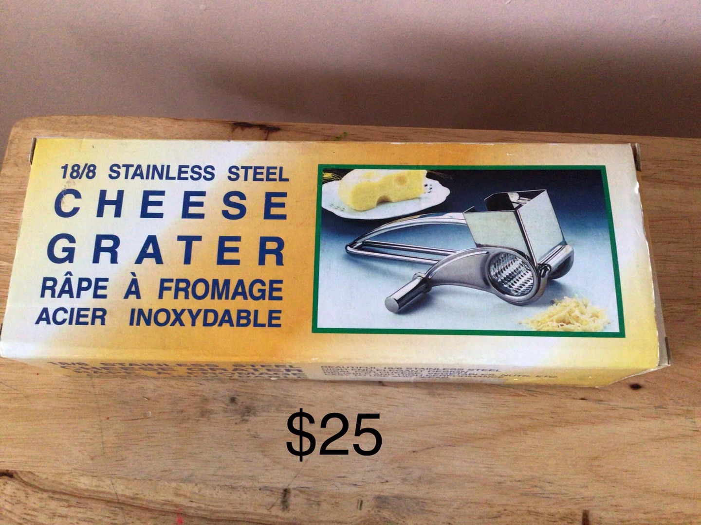 Rotary Cheese Grater - 18/8 Stainless Steel
