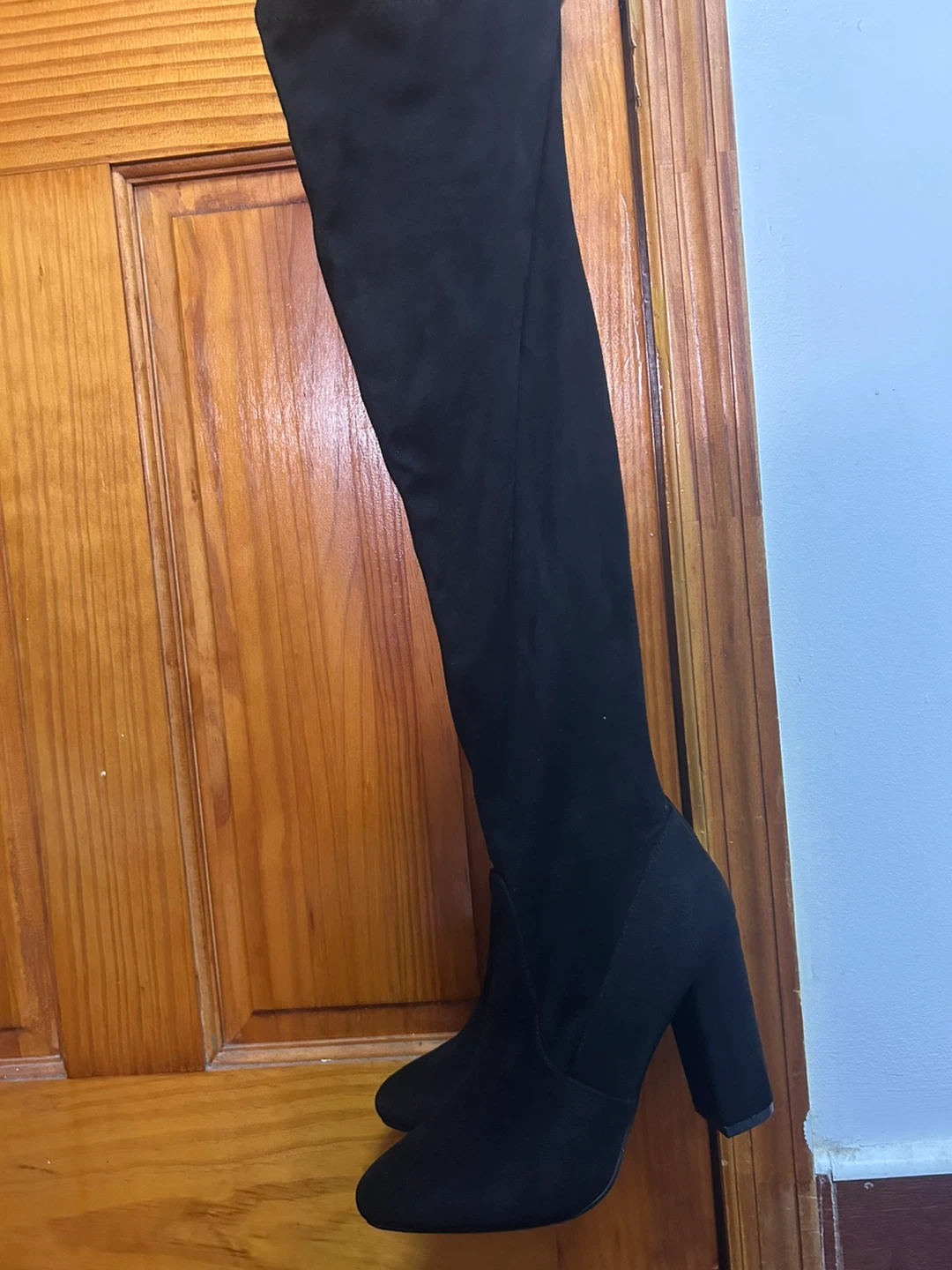 Black Suede Over-the-Knee Boots  size 7