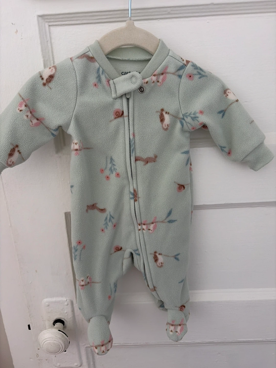 Newborn Fleece Footed Sleepers - Set of 4 - photo 5