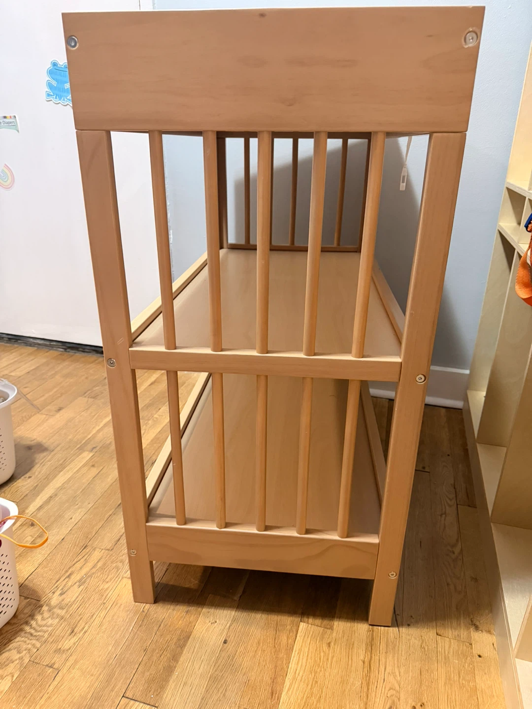 Wooden Baby Changing Table Station with Shelves