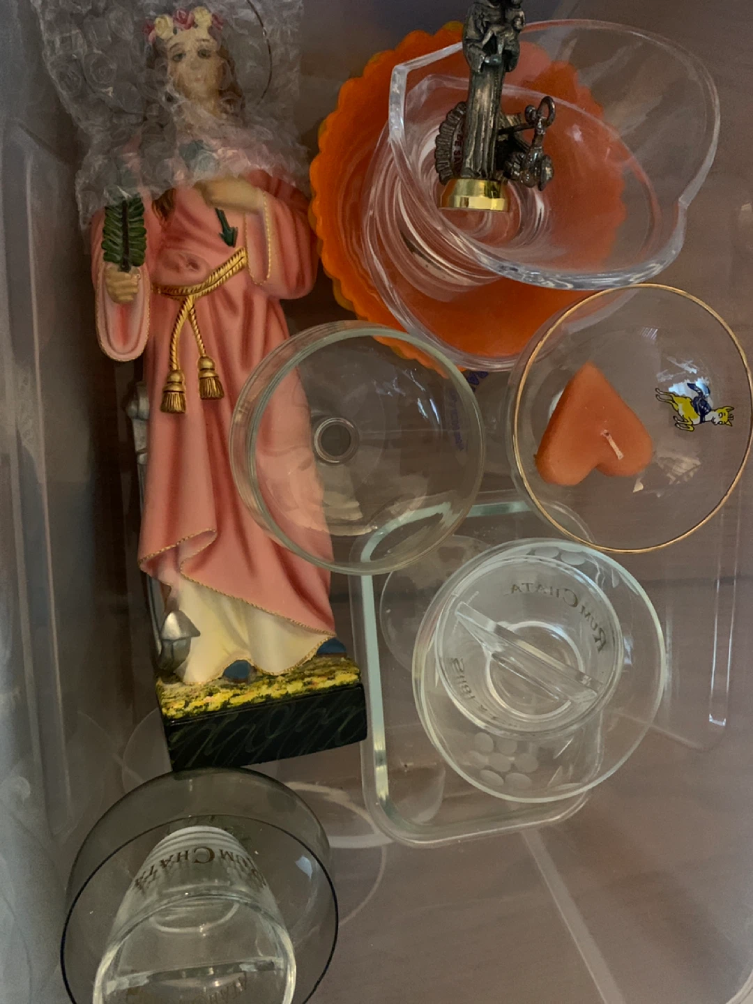 🧡 Glass Trinket Dishes and other - photo 2