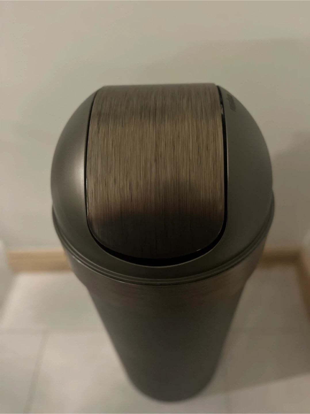 Grey Flip-Top Trash Can