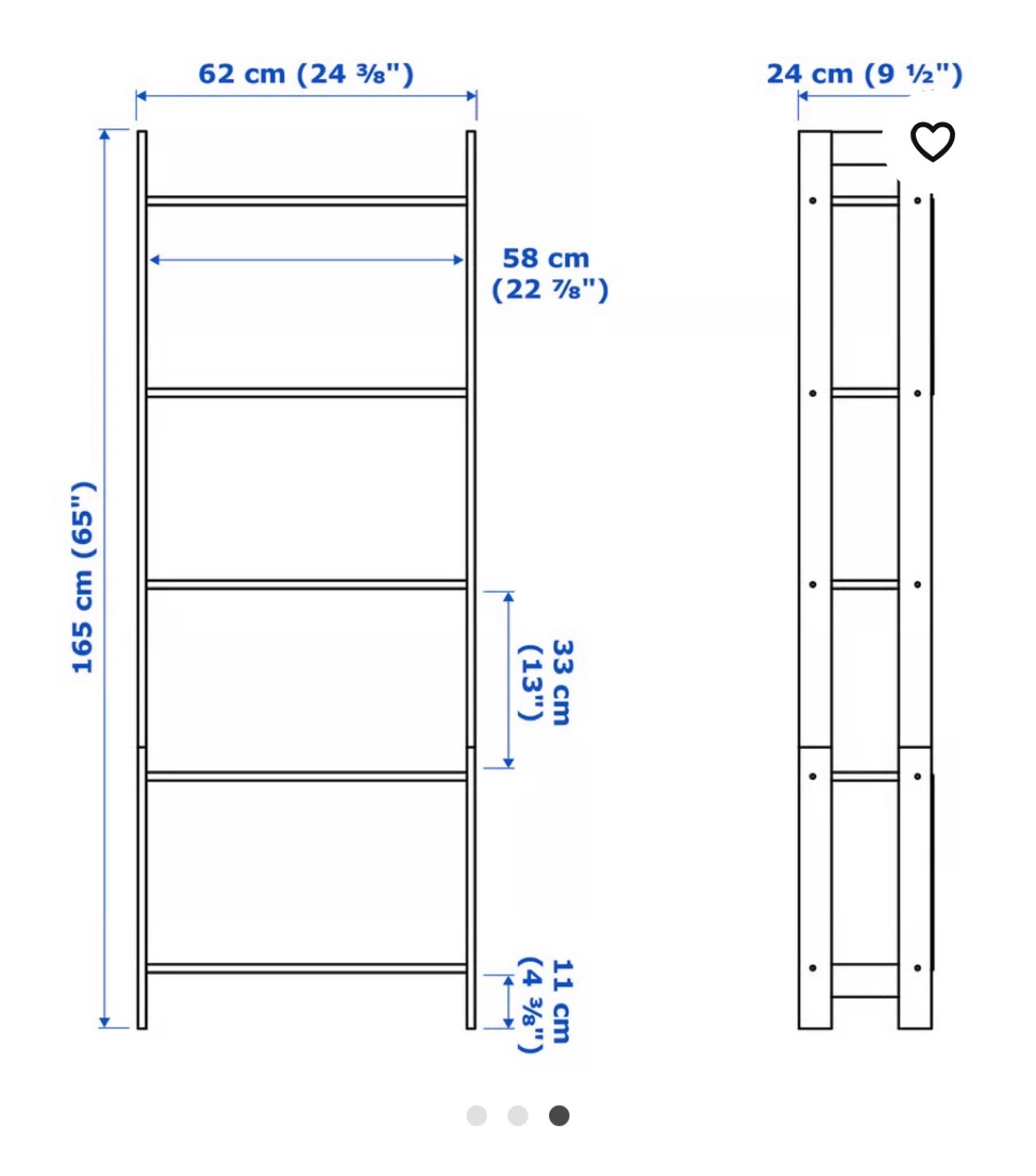 x2 - IKEA LAIVA Bookcase, 62x165 cm - photo 2