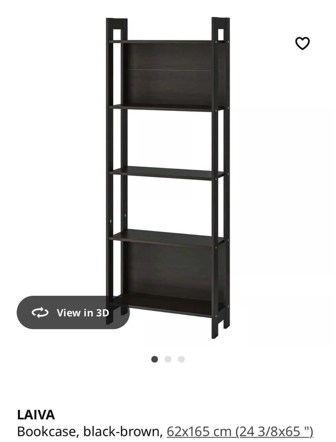 x2 - IKEA LAIVA Bookcase, 62x165 cm