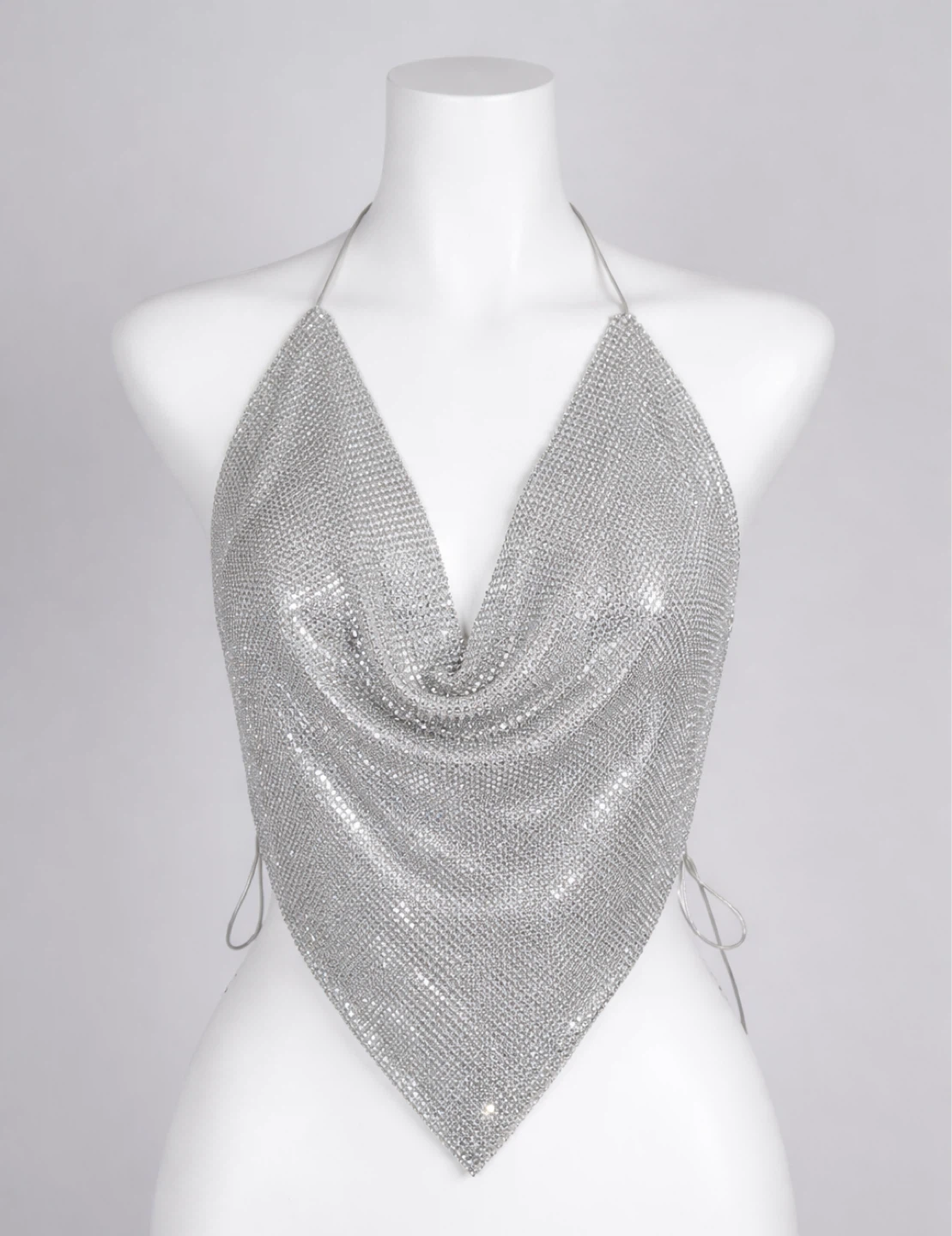 Rhinestone halter top