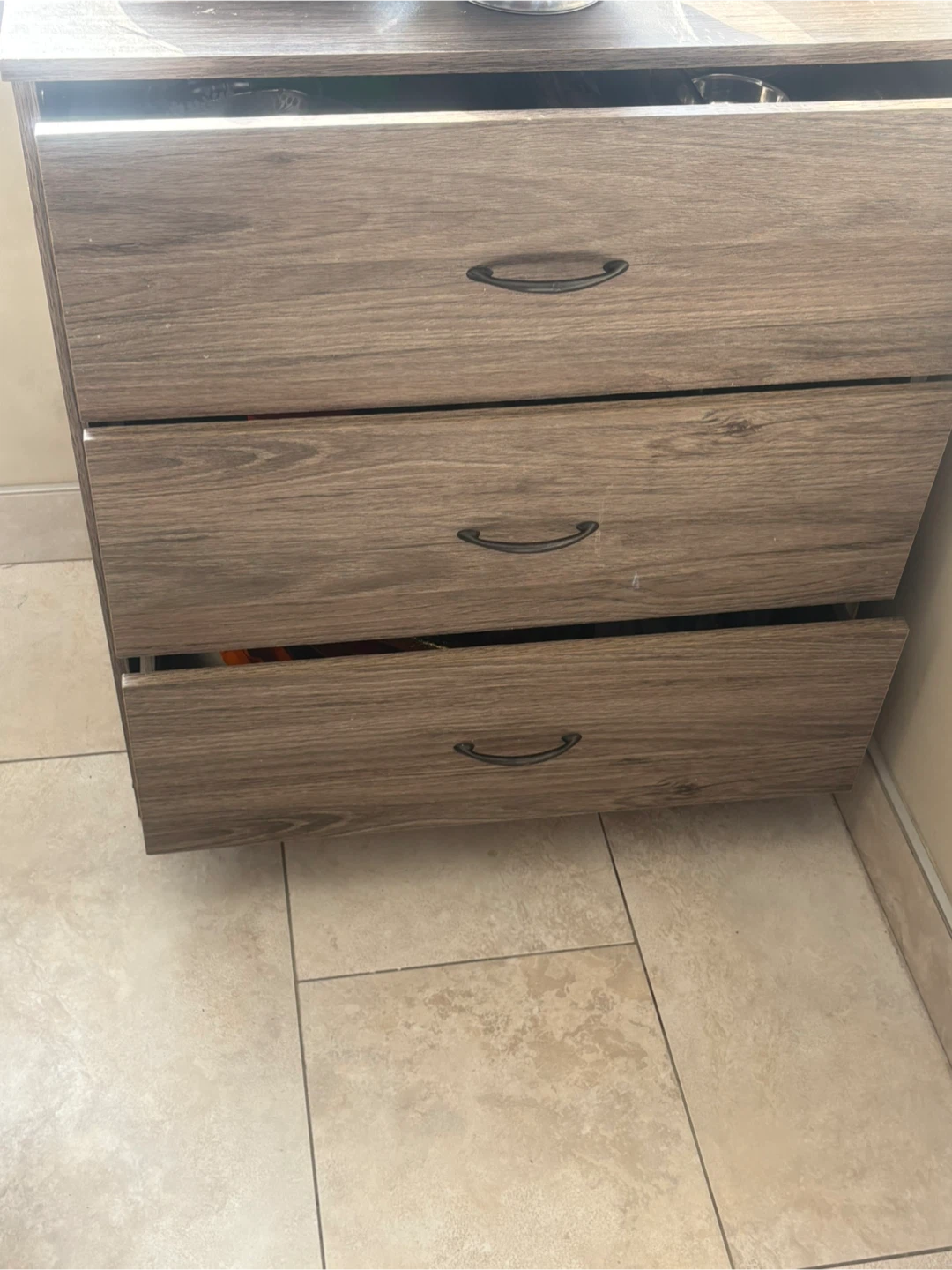 Wooden Dresser with 3 Drawers