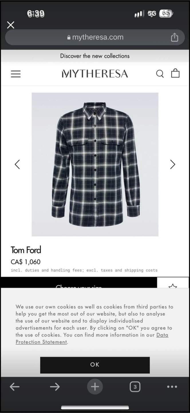 Tom Ford Plaid Button-Up Shirt