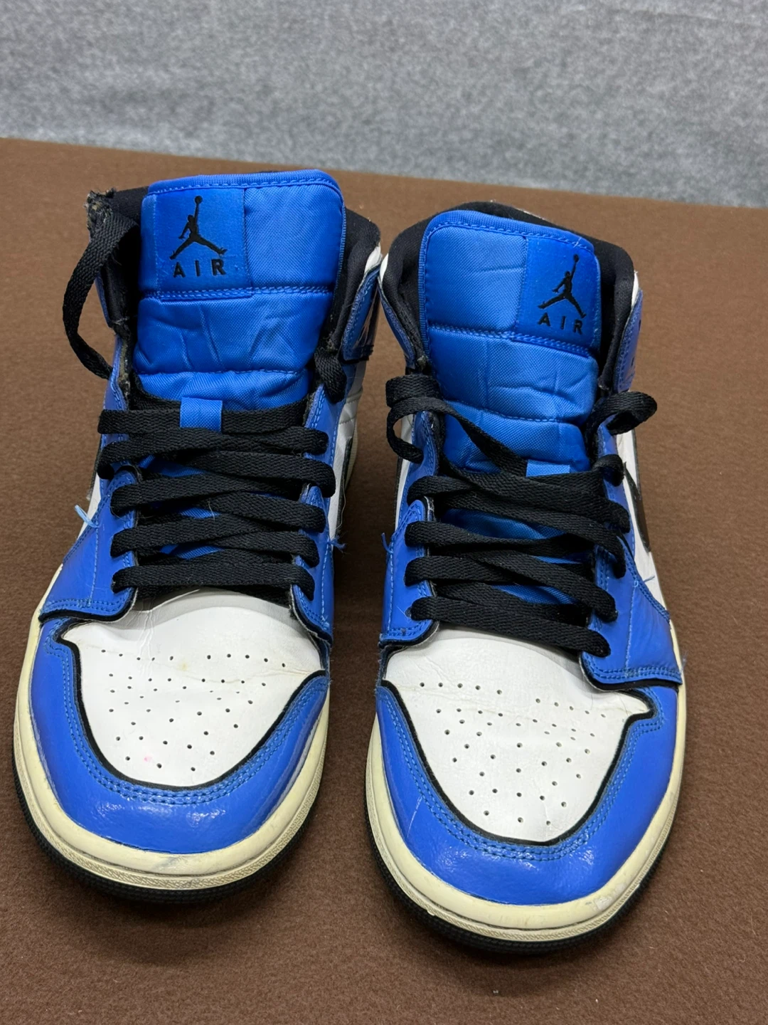Nike Air Jordan 1 Mid Signal Blue US Men Size 8.5 Sneakers Shoes