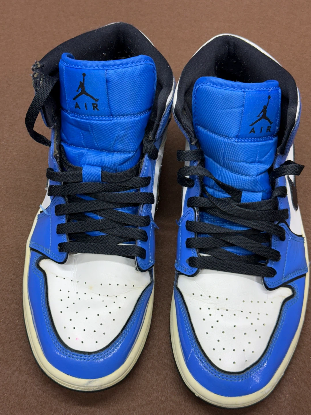 Nike Air Jordan 1 Mid Signal Blue US Men Size 8.5 Sneakers Shoes - photo 2