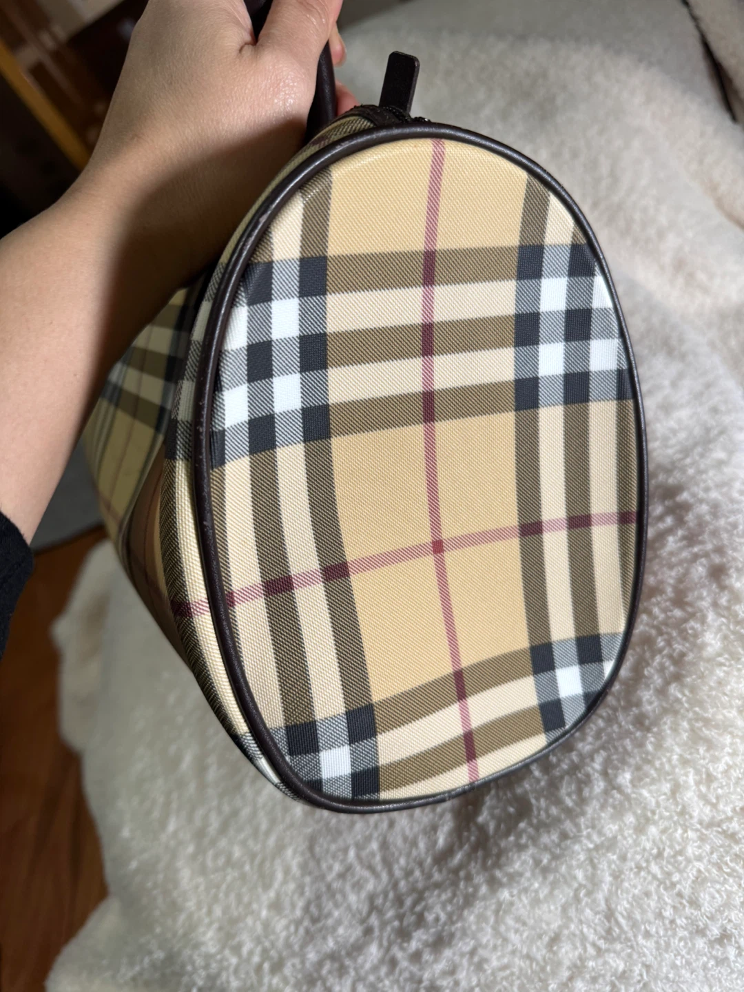 Burberry Haymarket Check Canvas Boston Bag - photo 5