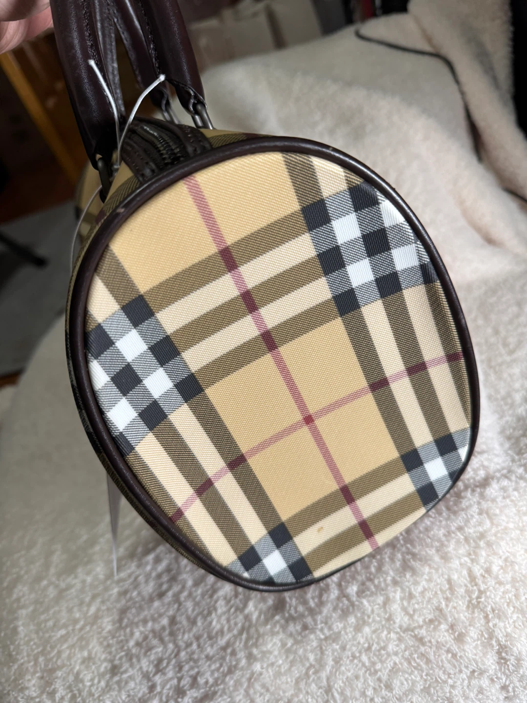 Burberry Haymarket Check Canvas Boston Bag - photo 3