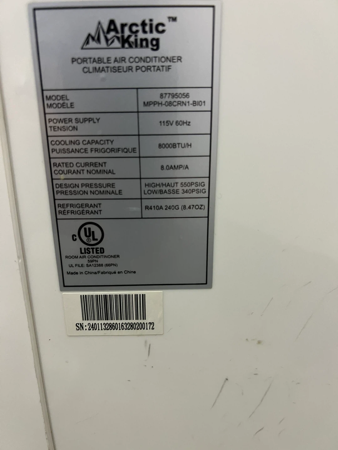 Arctic King Portable Air Conditioner - photo 3