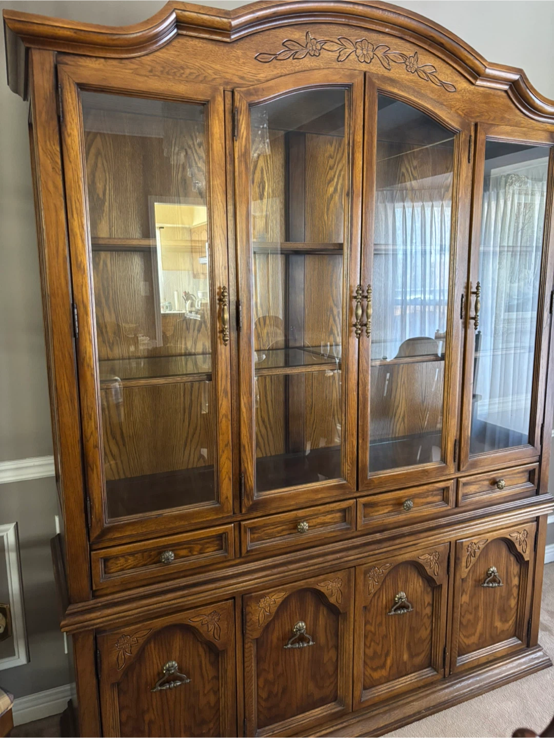 Wooden Dining Set with Hutch and Sideboard - photo 4