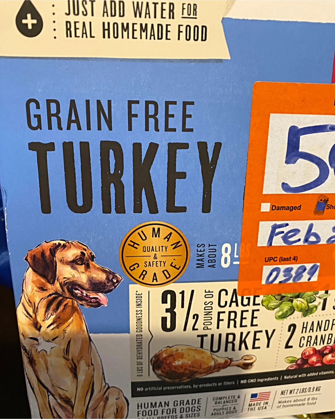 Grain Free Turkey Dog Food - 3.5 lb