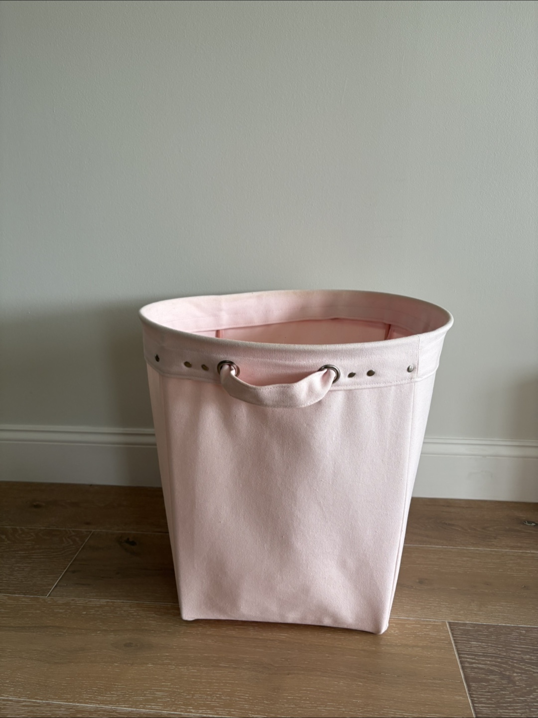 Pottery Barn Kids Pink Fabric Toy/Laundry Hamper