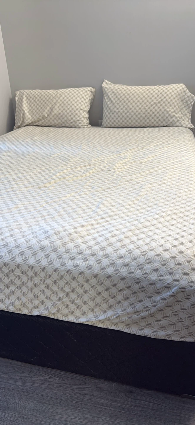 Queen Mattress+Box Spring+Protector+2 Pillows — Clean & Ready - photo 3