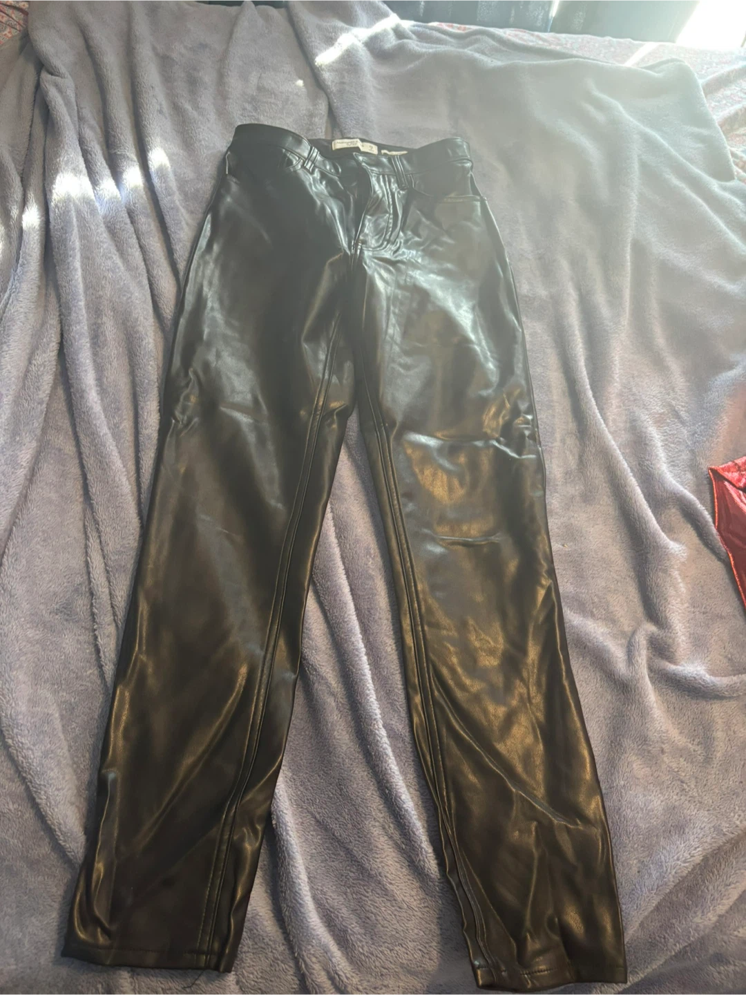 Abercrombie & Fitch High Rise" Vegan Leather Pants - Size 26