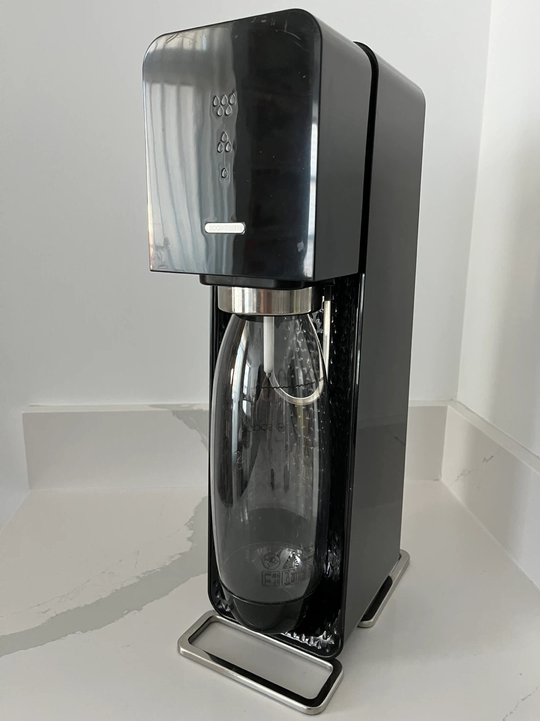 SodaStream Black Sparkling Water Maker with 2 Bottles