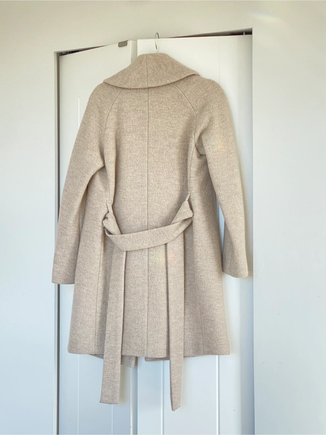 Babaton Beige Wool Blend Belted Coat - photo 3