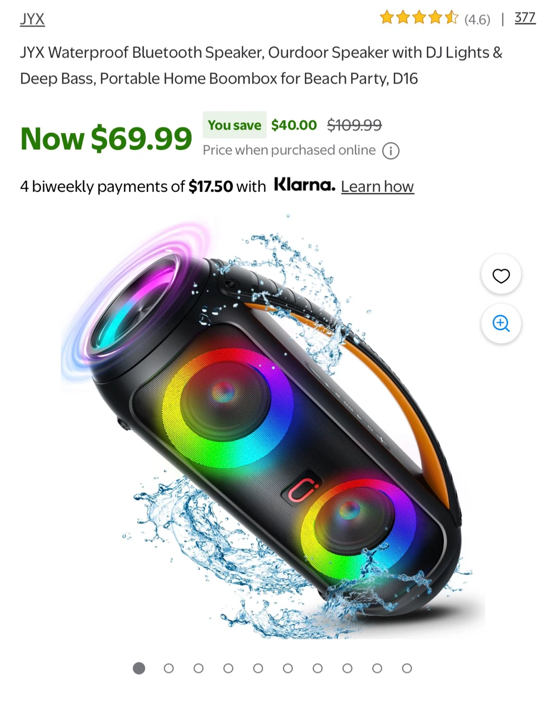 Waterproof BT Speaker with Color Atmosphere Lights - photo 2